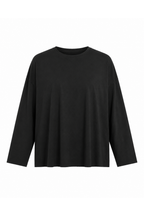 Pima Cotton Luxury Boxy T-Shirt - Black