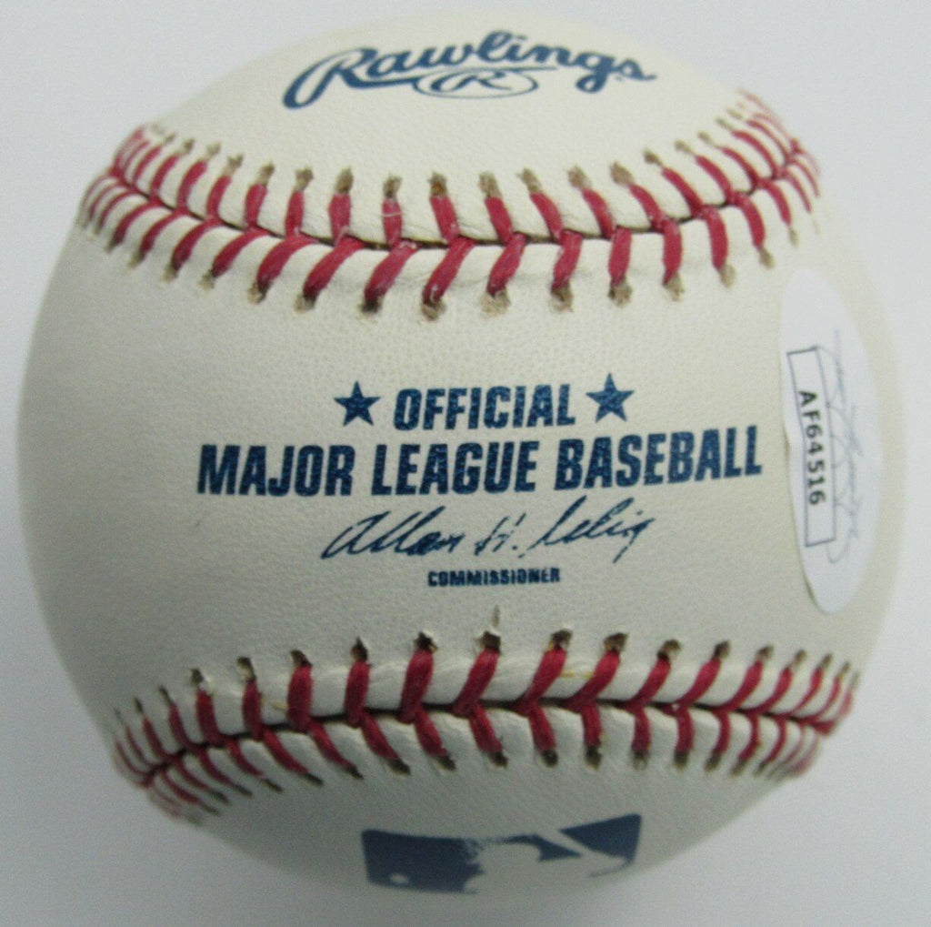 Jonny Gomes Autographed OML Baseball Tampa Bay Rays JSA