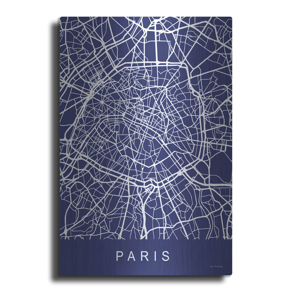 Paris Street Blue Map