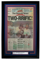 Detroit Pistons 1990 NBA Champs The Detroit News Newspaper Framed 157876