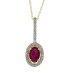.43ct Ruby Diamond Fashion Pendants 14KT Yellow Gold