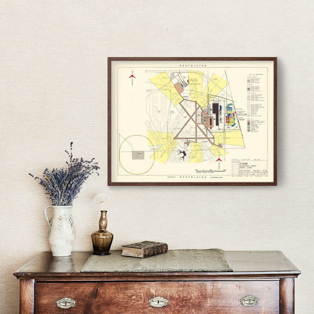 Vintage Map of O'Hare International Airport, 1951