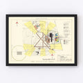 Vintage Map of O'Hare International Airport, 1951