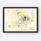 Vintage Map of O'Hare International Airport, 1951