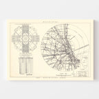 Vintage Map of the O'Hare International Airport Vicinity, 1951
