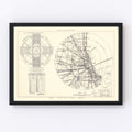 Vintage Map of the O'Hare International Airport Vicinity, 1951