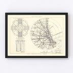 Vintage Map of the O'Hare International Airport Vicinity, 1951