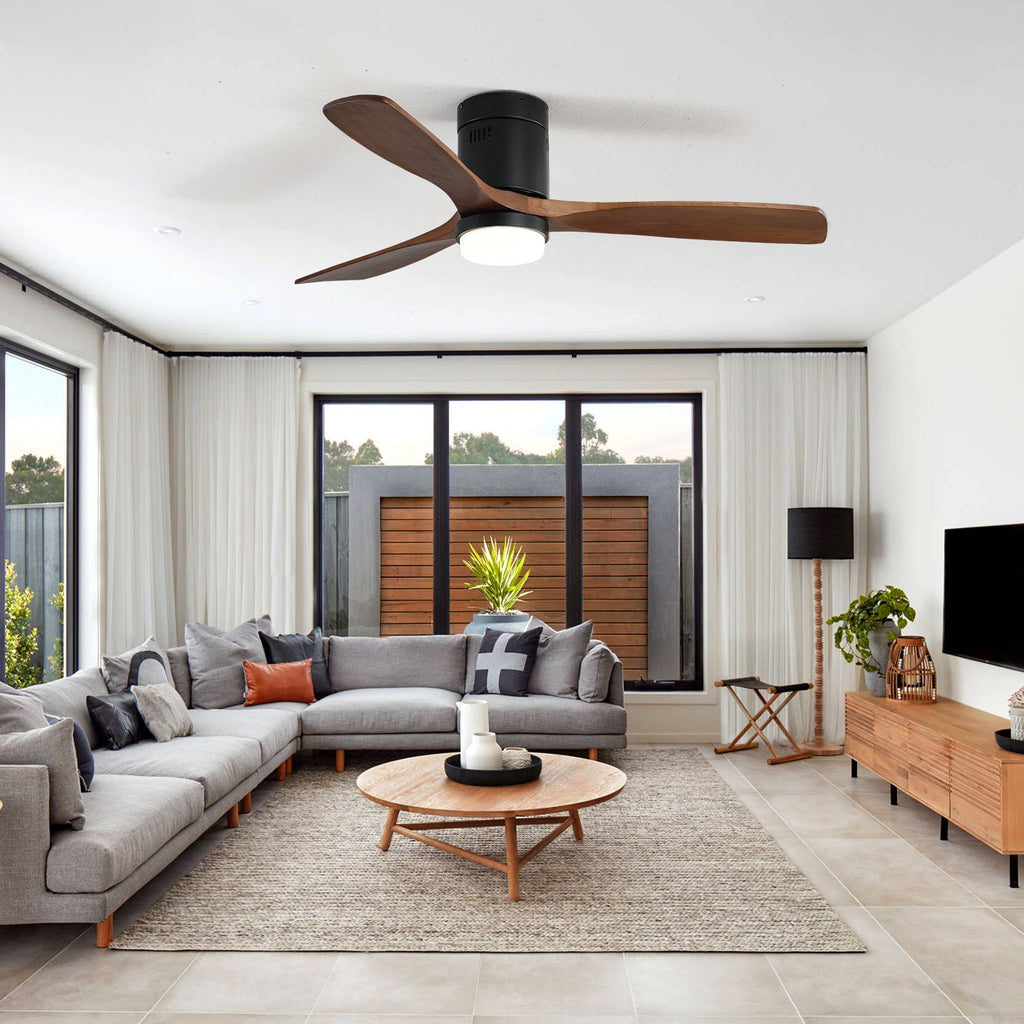 Indoor Ceiling Fan With Lights - Black