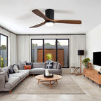 Indoor Ceiling Fan With Lights - Black