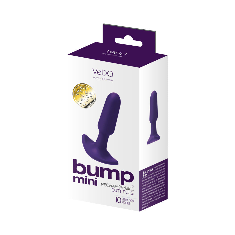 VeDO Bump Mini Rechargeable Anal Plug Purple