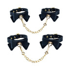 Temptasia Ardor Wrist & Ankle Restraints Black with Bow