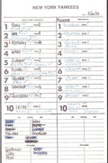 1989 New York Yankees Spring Training 5.5x8.5 Lineup Card vs.Twins 151525