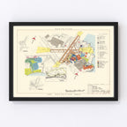 Vintage Map of Eglin Air Force Base, 1952