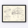 Vintage Map of the Eglin Air Force Base Vicinity, 1952