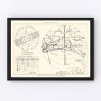 Vintage Map of the Eglin Air Force Base Vicinity, 1952