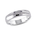 0.1 TGW Diamond Crossover Ring // Sterling Silver