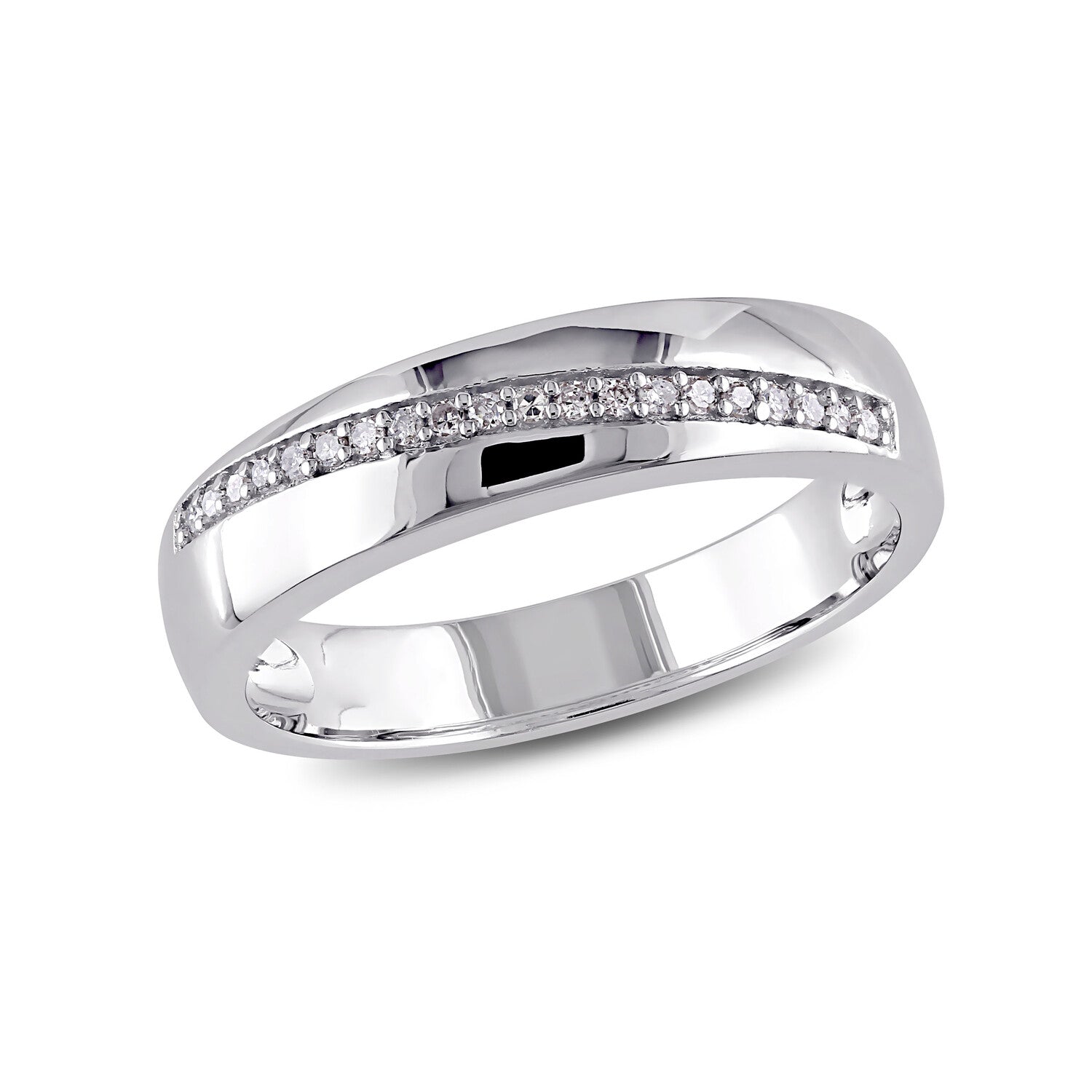 0.1 TGW Diamond Crossover Ring // Sterling Silver