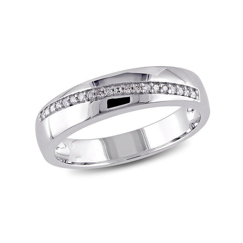0.1 TGW Diamond Crossover Ring // Sterling Silver