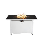 Outdoor 43" Rectangular Fire Pit Table - White
