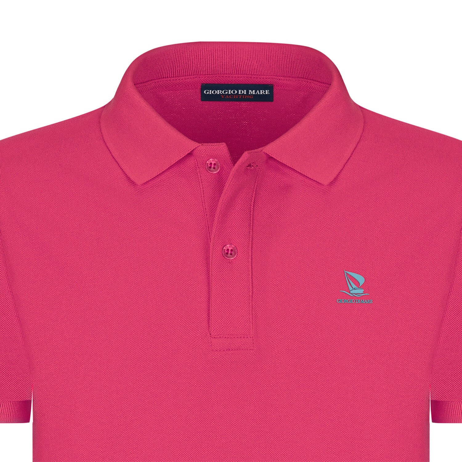 Solid Short Sleeve Polo Shirt // Magenta