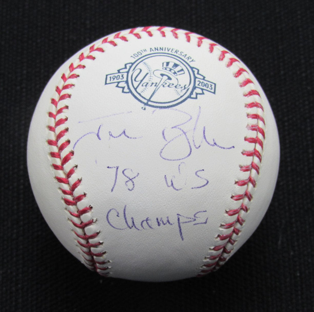 Jim Beattie Signed/Auto Yankees 100th OML Baseball JSA Inscr 186933