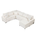 Sectional Sofa Pull-Out Sofa Bed Sleeper With A Storage Ottoman