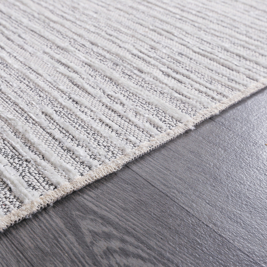 Chenille Woven Rug // White