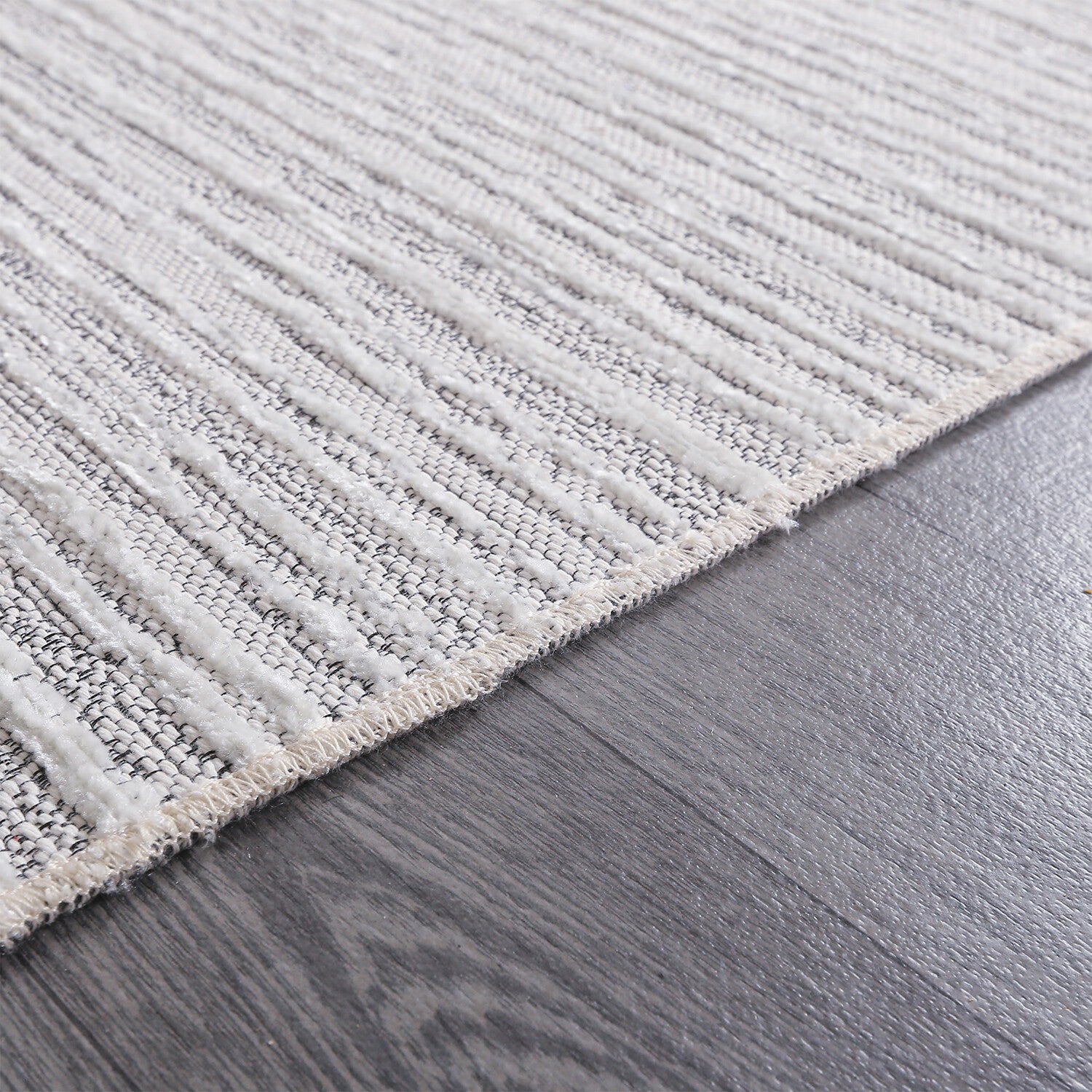 Chenille Woven Rug // White