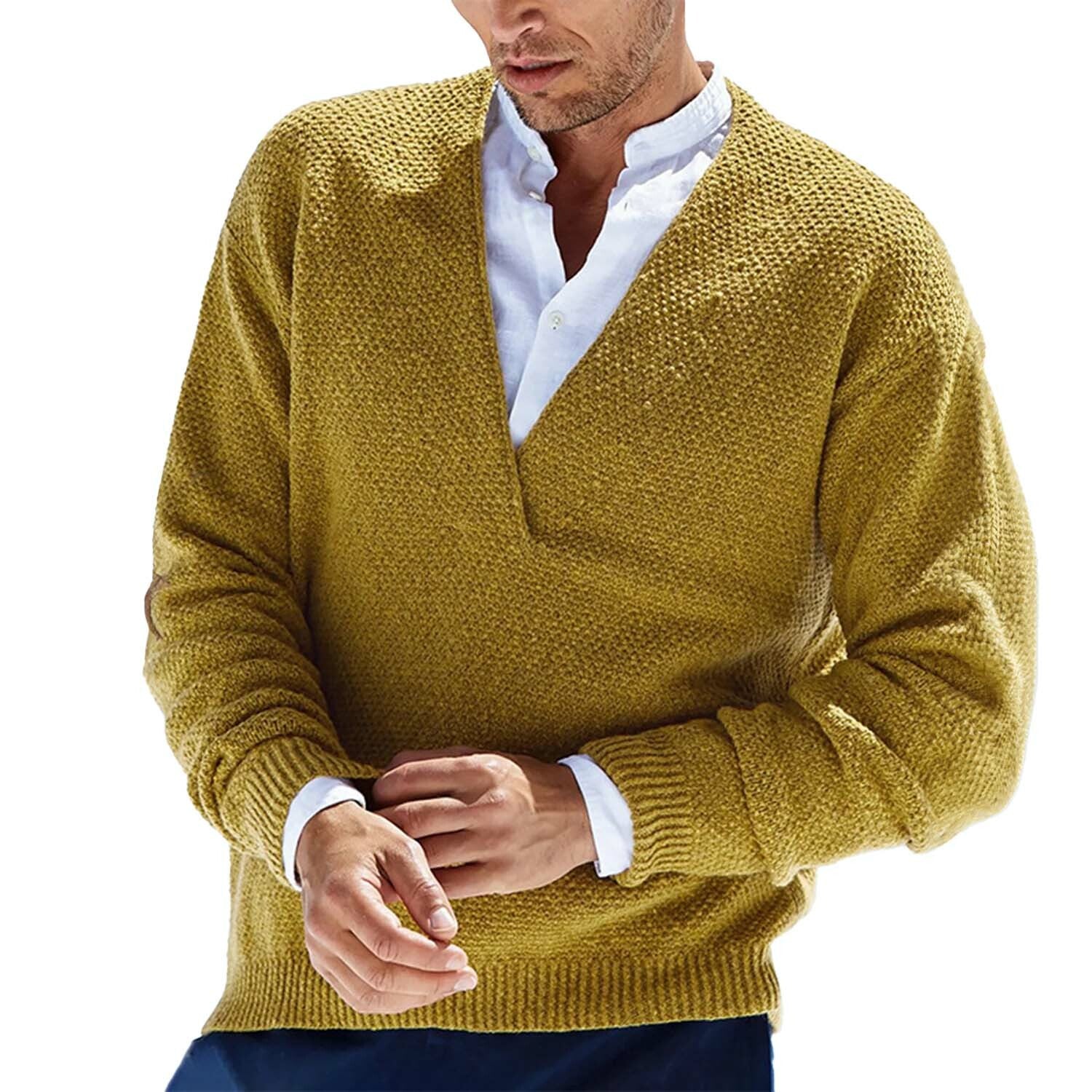  V-neck Sweater // Yellow