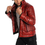 Travis Leather Jacket // Red