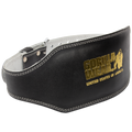 Gorilla Wear 6 Inch Padded Leather Lifting Belt - Black/Gold