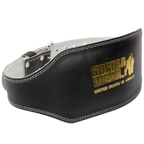 Gorilla Wear 6 Inch Padded Leather Lifting Belt - Black/Gold