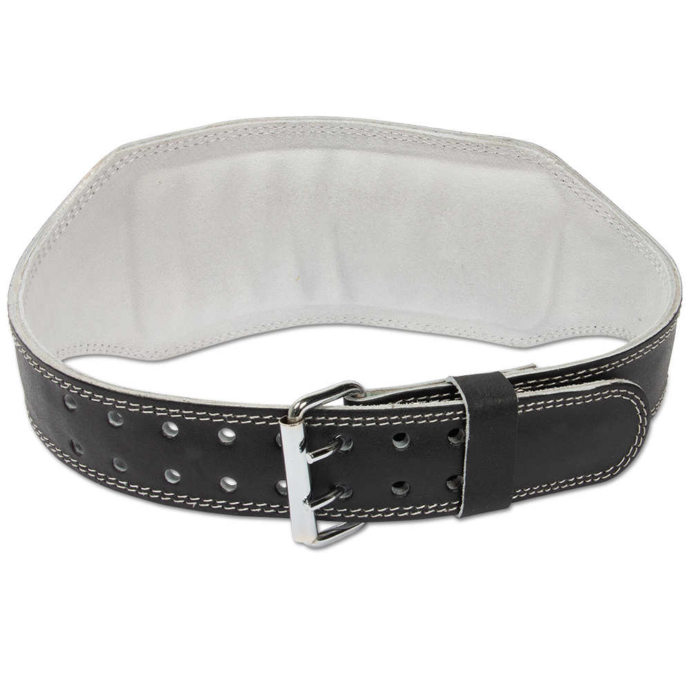 Gorilla Wear 6 Inch Padded Leather Lifting Belt - Black/Gold