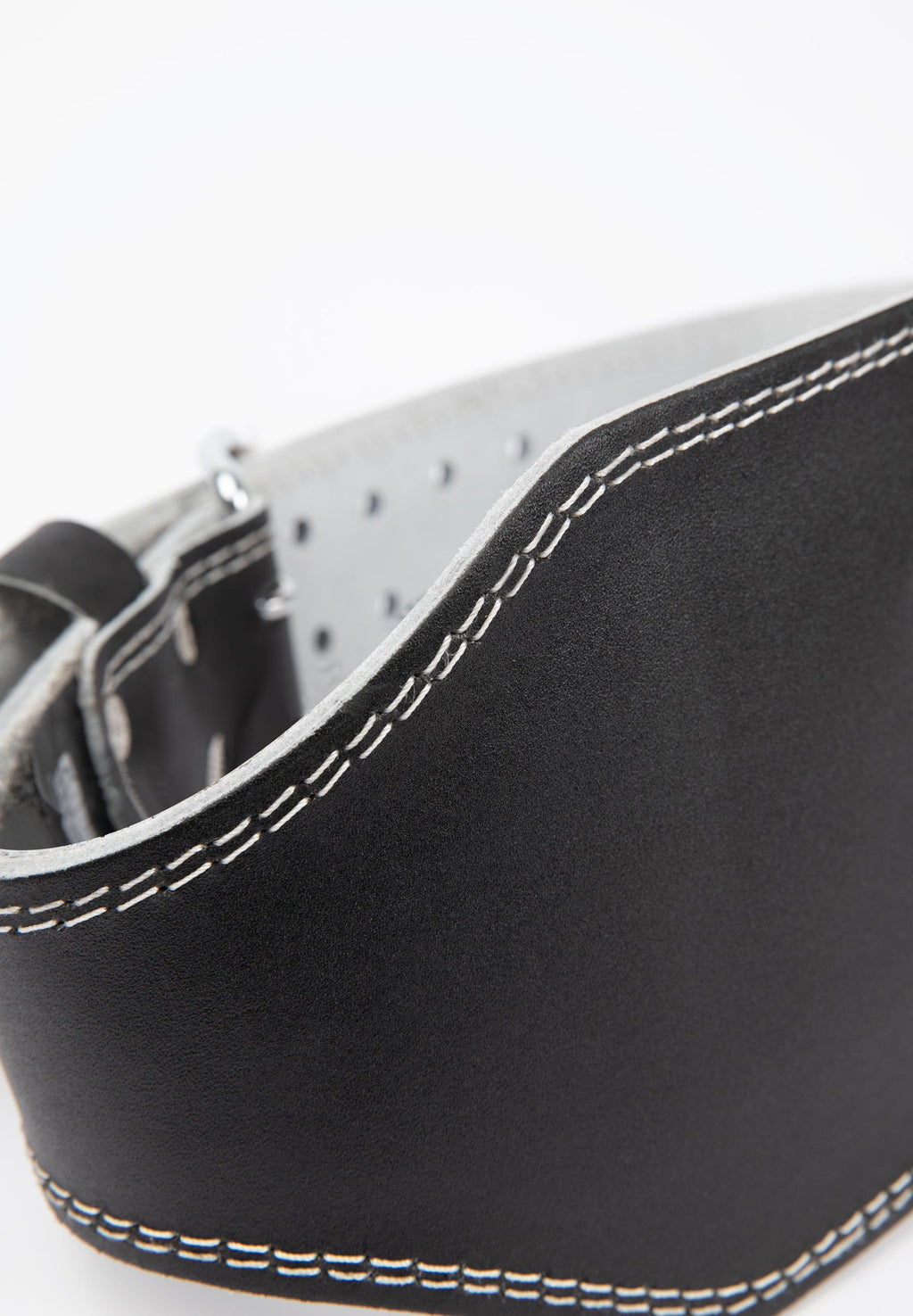 GW 6- Inch Padded Leather Lifting Belt - Black/Black