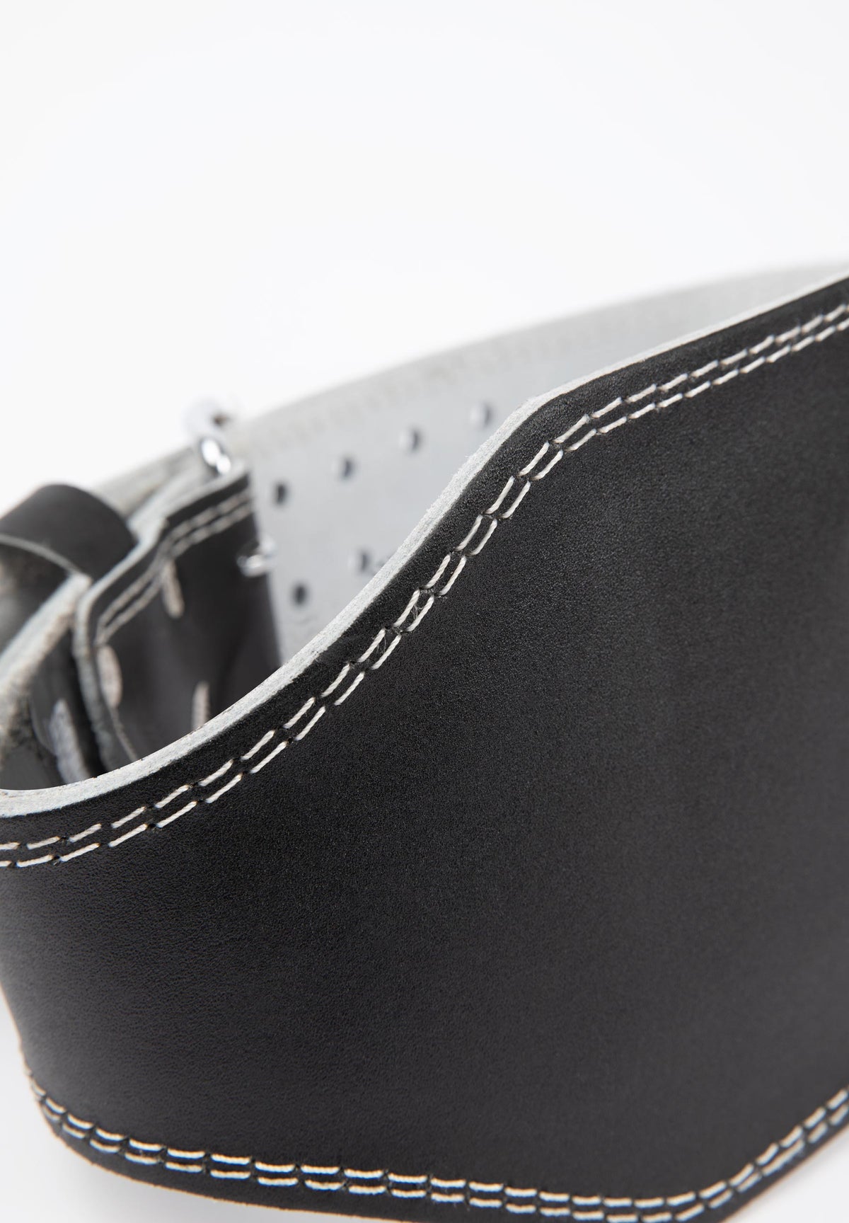 GW 6- Inch Padded Leather Lifting Belt - Black/Black