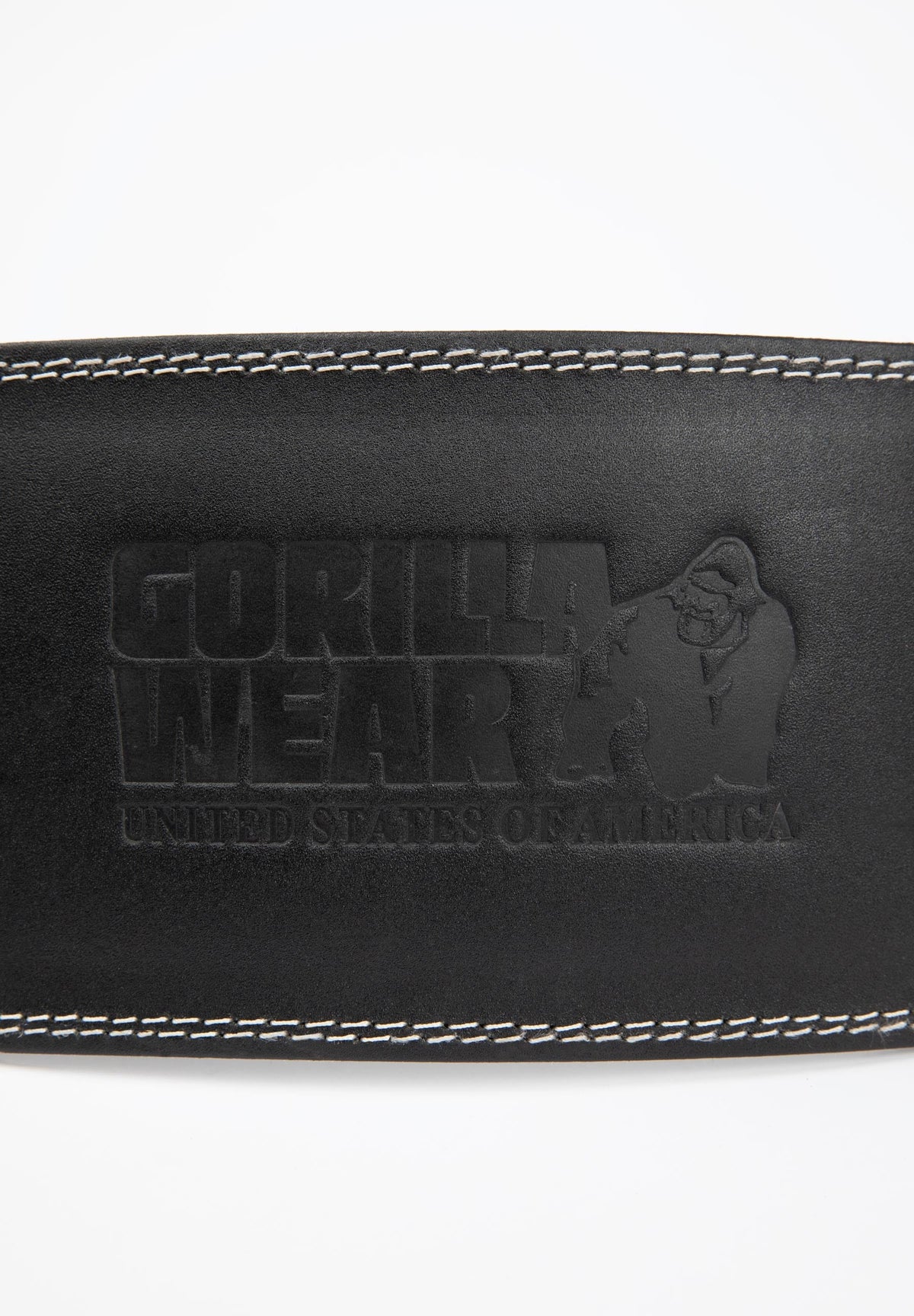 GW 6- Inch Padded Leather Lifting Belt - Black/Black