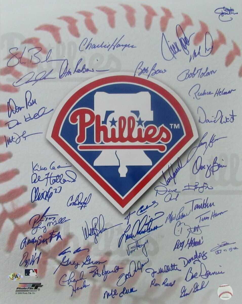 Phillies Greats Multi-Signed 16x20 Color Photo  MAB 140669