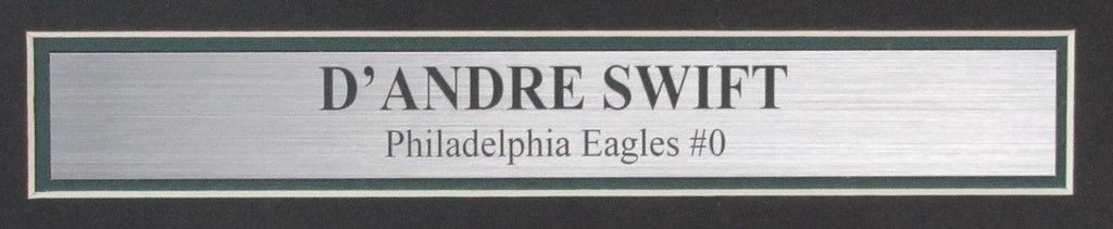 D'Andre Swift Autographed 11x14 Photo Philadelphia Eagles Framed JSA 183357