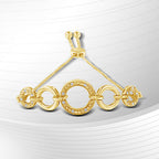 10K Yellow Gold over .925 Sterling Silver Diamond Accented Graduated Infinity Open Circle 6â€-9â€ Adjustable Bolo Bracelet