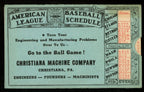 MLB 1941 National/American Baseball Leagues 3x5 Slide Pocket Schedule