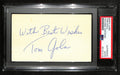 Tom Gola HOF Signed/Inscribed 3x5 Index Card New York Knicks PSA/DNA 188587