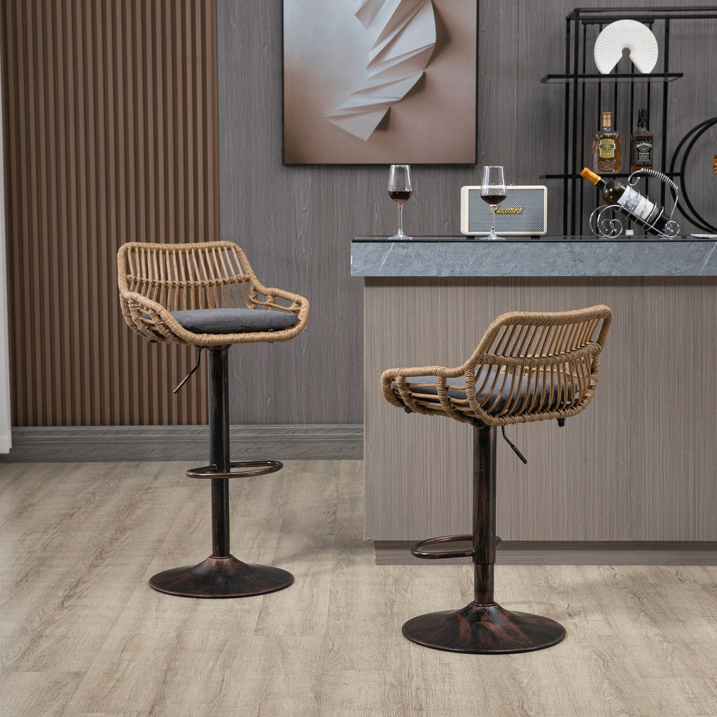 Modern Swivel Bar Stools Adjustable Counter Chairs