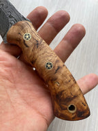REAL DAMASCUS Hunting Knife Chestnut Handle - 150 Layers - Blacksmith Made - Camping Knife - Damascus Steel Knife - Survival Knife