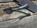 Hand forged antique medieval cutlery set