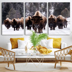 Bison Wall Art Canvas Print, Bison Herd Canvas Wall Art