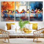 Abstract Watercolor The Last Supper Wall Art