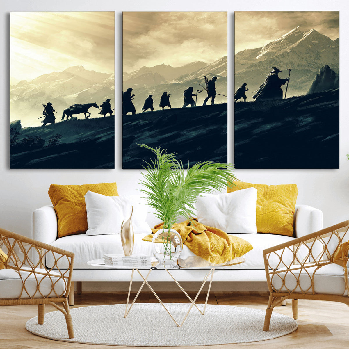Fellowship Journey Wall Art | Fantasy Adventure Canvas Print