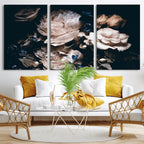 Pink Peonies Flowers Large Canvas Art Print