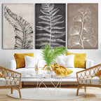Minimalist Botanical Wall Art Canvas Print, Framed and Ready to Hang
