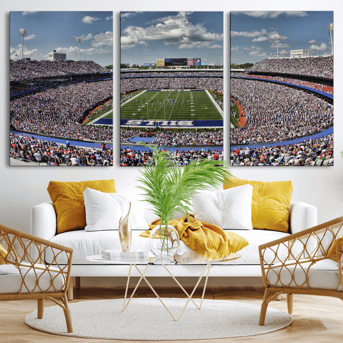 Buffalo Bills Highmark Stadium Wall Art Canvas Print, Bills Game Day Decor